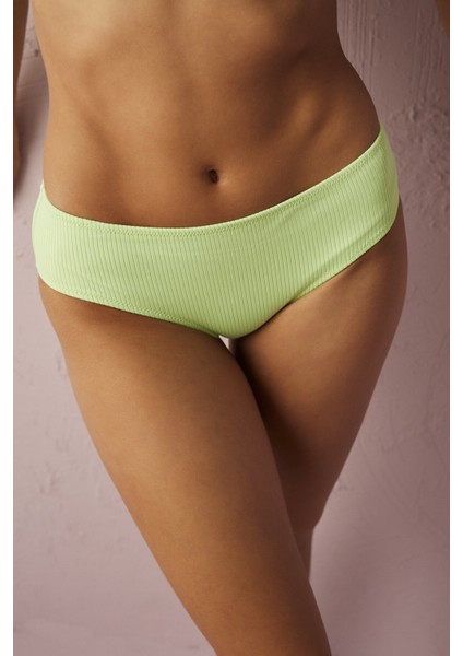 Açık Yeşil Fitilli Hipster Bikini Altı