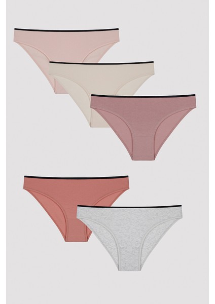 Earth Tones 5li Çok Renkli Slip Külot