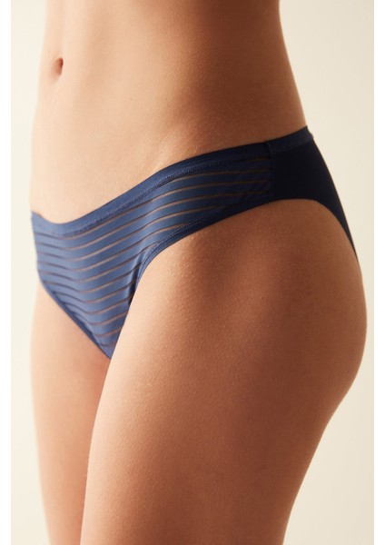 Essentials Slip Lacivert Külot