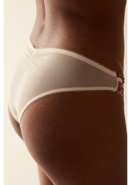 Lotus Broiderie Bej Slip Külot