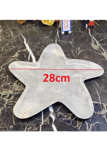 Mermer Yıldız Sunum Tabağı 28CM Büyük Boy indirimleri