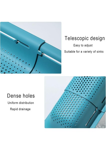 Geri Çekilebilir Filtre (34 - 47 Cm), Lavabo Üstü Filtre, Sepet Drenaj Filtresi, Mutfak Filtresi, Temizleme Sepeti, Lavabo Raflı Lavabo (Yurt Dışından)