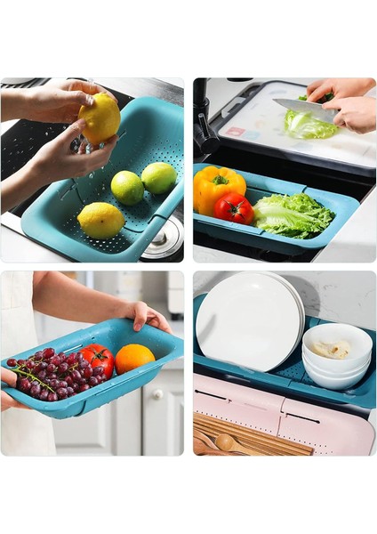 Geri Çekilebilir Filtre (34 - 47 Cm), Lavabo Üstü Filtre, Sepet Drenaj Filtresi, Mutfak Filtresi, Temizleme Sepeti, Lavabo Raflı Lavabo (Yurt Dışından)