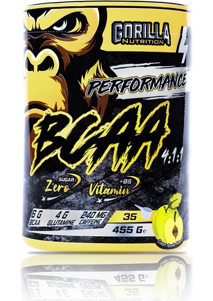 Bcaa Yeşil Elma Aromalı - Kas Onarımı - Gorilla Nutrition