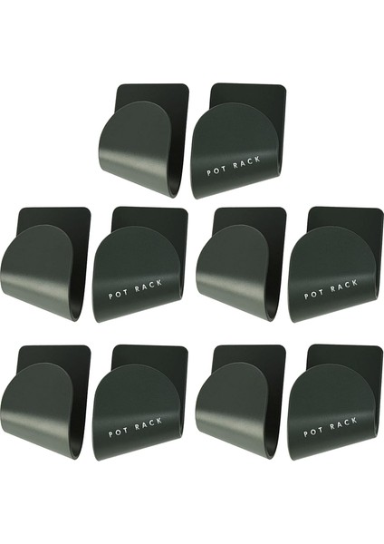 Tava Rafı Tencere Kapağı Yapışkanlı Kanca Raf 5 Çift Duvara Montaj Yerden Tasarruf Sağlayan Depolama Organizatör Kendinden Yapışkanlı Tencere Tutucu Seti Mutfak Dolabı Rafı (Yurt Dışından)