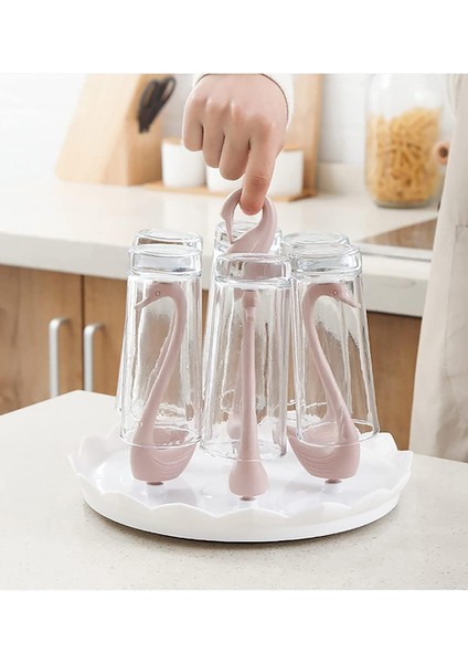 Cam Su Bardağı Tutucu Kuru Kendinden Boşaltma Plastik Bardak Tutucu Mutfak Depolama Depolama Rafı (Yurt Dışından)