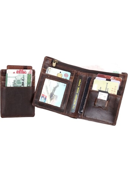 Cüzdanlar Erkek Rfıd Engellemeli Ince Cüzdan, 10 Kredi Kartı, 2 Fatura Yuvası, Kimlik Penceresi ve Para Cebi Minimalist Cüzdan (Yurt Dışından)