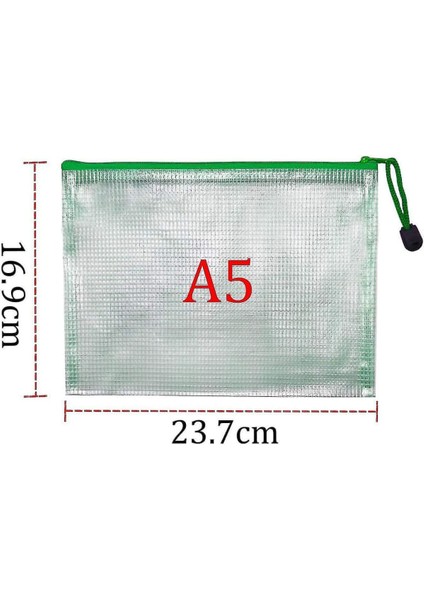 A5 Fermuarlı Ağ Belgeler Plastik Cüzdan Klasörleri Fermuar Plastik Cepler (12'li Paket) (Yurt Dışından) modelleri