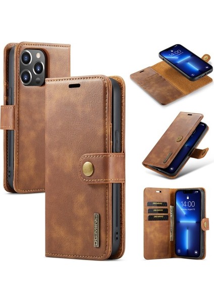 iPhone 12 / 12 Pro - Dg.mıng Kılıf/manyetik Kapak - Kahverengi Kahverengi (Yurt Dışından)