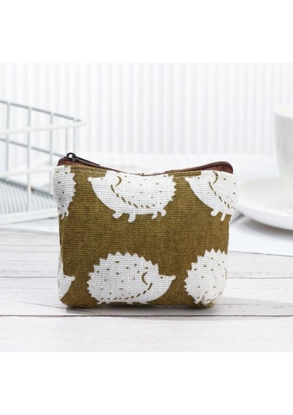 Kanvas Bozuk Para Çantası Küçük Fermuarlı Cüzdan Hedgehog Hedgehog (Yurt Dışından) fırsatları