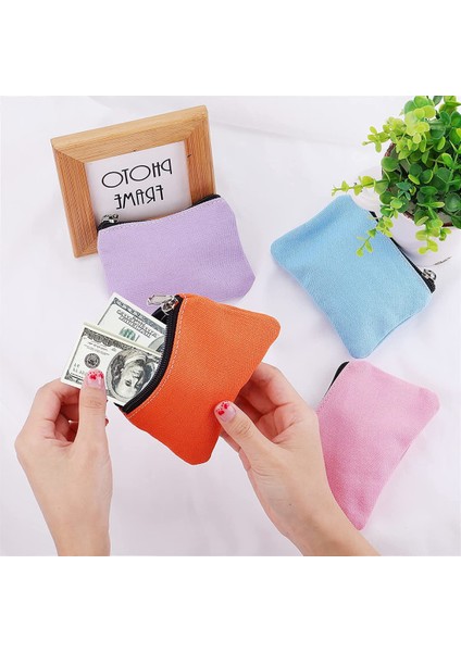 Kanvas Para Çantası, Kadınlar Için 4 Parça Taşınabilir Para Çantası Para Çantası Mini Değişim Cüzdan (Yurt Dışından) fiyatları