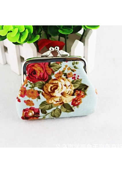Retro Rose Küçük Değişim Cüzdan Öpücük Kilit Para Çantası Kadın Kızlar Siyah 9X7CM (Yurt Dışından) fiyatları