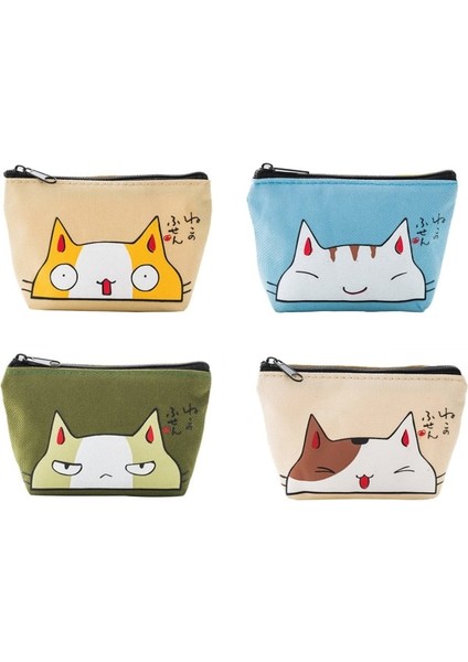 4'lü Bozuk Para Çantası Paketi Bozuk Paralar Için Oxford Küçük Fermuarlı Cüzdan (Yurt Dışından)