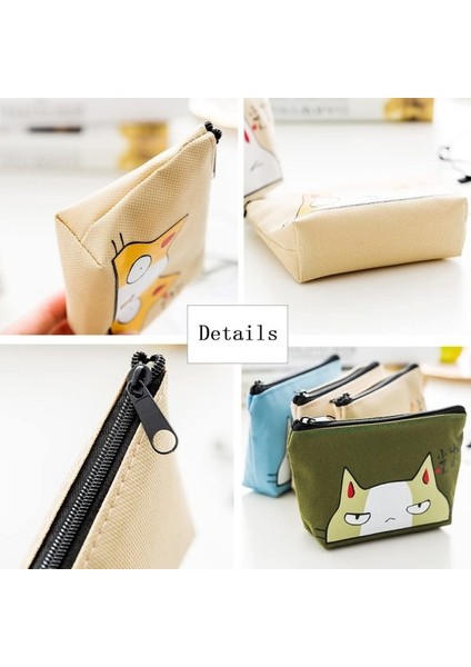 4'lü Bozuk Para Çantası Paketi Bozuk Paralar Için Oxford Küçük Fermuarlı Cüzdan (Yurt Dışından) modelleri