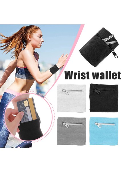 Bilek Cüzdan Çanta Askısı Fermuar Koşu Bisiklet Güvenli Çanta Spor W Siyah Tek Boyut (Yurt Dışından) modelleri