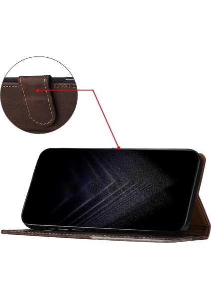 Xiaomi Redmi Note 12 Pro 5g Kılıfı ile Uyumlu Pratik Stand Fonksiyonlu Pu Kapak Kahverengi (Yurt Dışından) modelleri