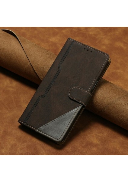 Xiaomi Redmi Note 12 Pro 5g Kılıfı ile Uyumlu Pratik Stand Fonksiyonlu Pu Kapak Kahverengi (Yurt Dışından) indirimleri