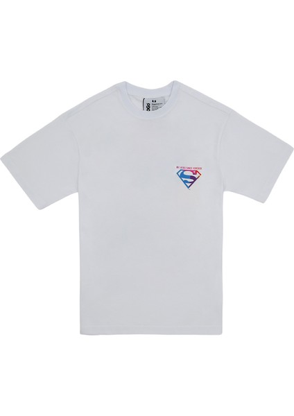 Kadın Vegan Beyaz T-Shirt - Warner Bros My Hero Since Forever Superman Tasarım