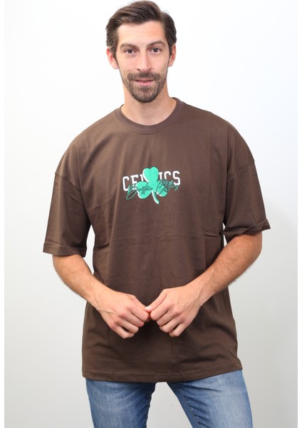 Celtics Baskılı Oversize T-Shirt