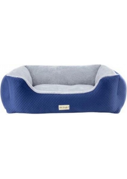 Echo Köpek Yatağı Mavi/Gri Peluş L 105X80cm