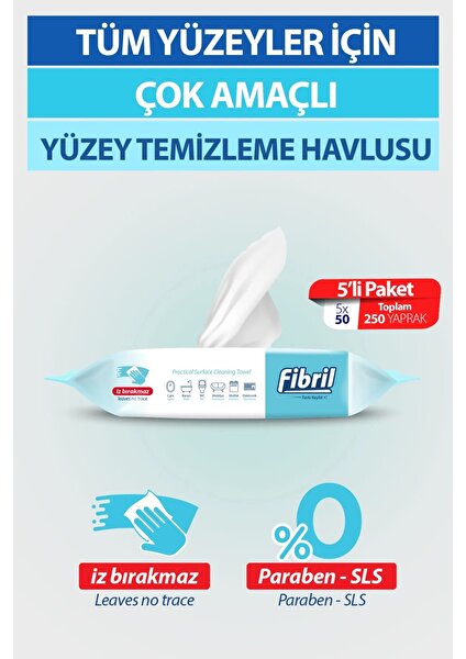 Yüzey Temizlik Havlusu 50 Yaprak Xl Karma 8 Li Set Beyaz Sirke-Sabun-Temizlik Kokulu 400 Yp