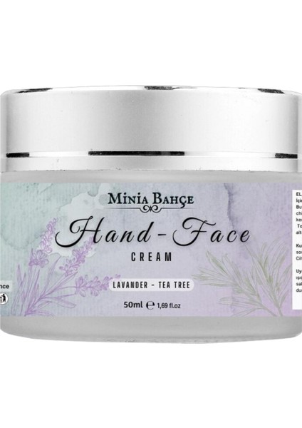 Minia Bahçe Koruyucu & Besleyici El Ve Yüz Kremi, 100 Saf Ve Katkısız, Lavanta - Çay Ağacı Yağı, 50ml