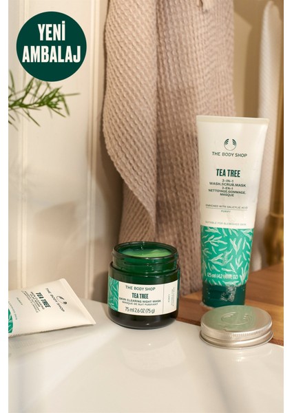 The Body Shop Çay Ağacı 3'ü 1 Arada Temizleyici Scrub Maske 125 ML