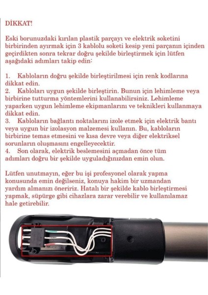 Için Xc 7043 Speedpro Max Kablosuz Şarjlı Dikey Süpürge Boru Tamir Seti