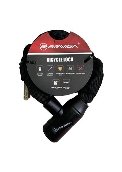 Brıvıga Kablo Kilit Anahtarlı 2518 Siyah 12X1120 fiyatları