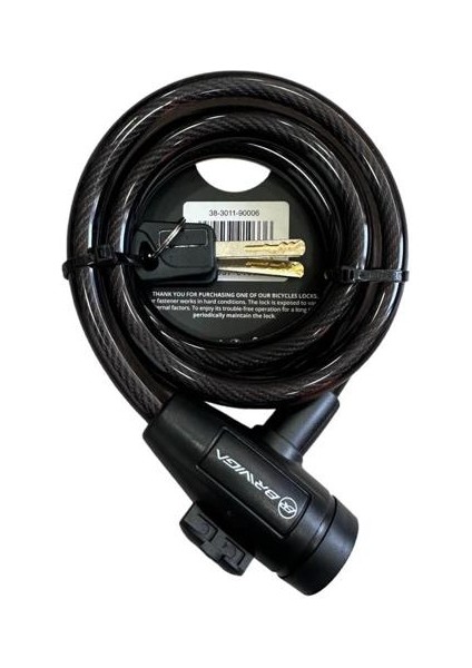 Brıvıga Kablo Kilit Anahtarlı 2518 Siyah 12X1120 modelleri