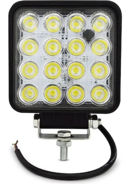 Çalışma Lambası 16 LED Kare 12-24V 25MM