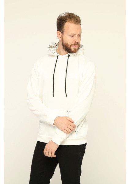 Owut Collection Baskılı Kanguru Cepli Sweatshirt