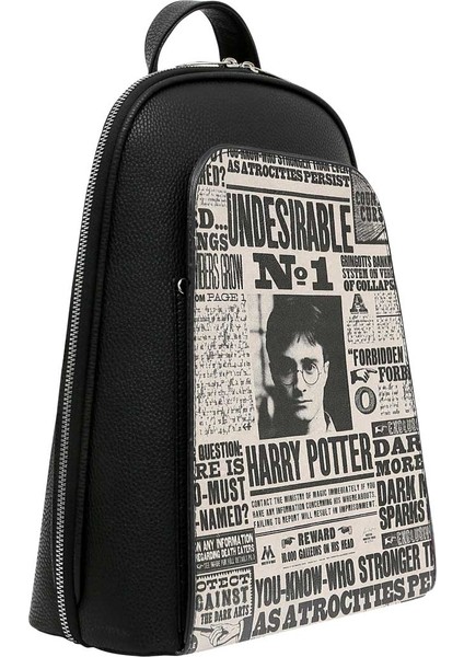 Kadın Vegan Deri Siyah Sırt Çantası - Warner Bros Daily Prophet Harry Potter Tasarım fiyatları