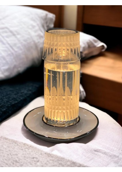 Nurab Sürahili Gece Lambası Shine Platin