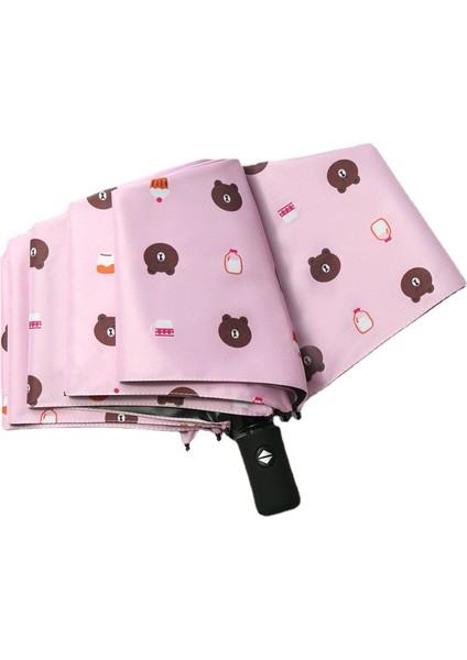 Vinil Katlanır Şemsiye - Pembe (Yurt Dışından)