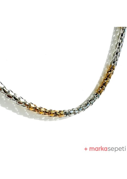 Hafif Zincir Tasarım Gold ve Gümüş Zincir Kolye