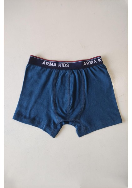 Renkli Erkek Çocuk Düz Boxer 3'lü Paket Pamuklu Likralı fırsatları