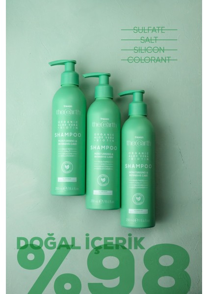 Organic Aloe Vera +Biotin Şampuan 250 Ml