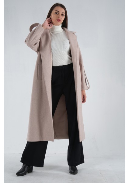 Taş Önden Düğmeli Oversize Örme Kaşe Kaban 0108081.50 fırsatları