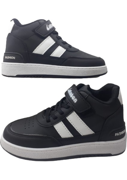 Unısex Siyah-Beyaz Ortopedik Taban Günlük Bot Ayakkabı LAFNTEN265-1