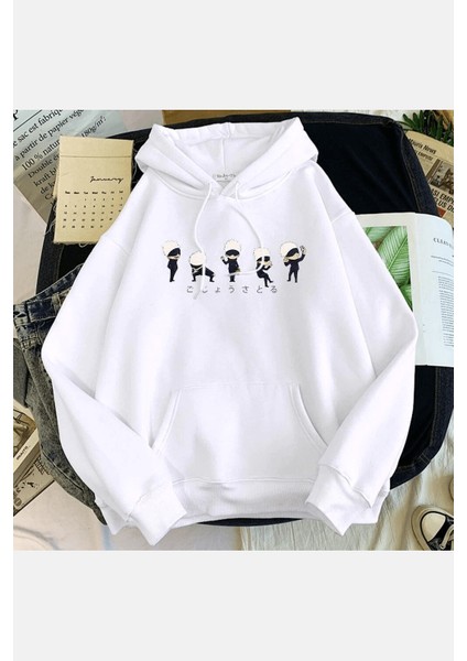 Satoru Gojo Chibi Kapşonlu Sweatshirt