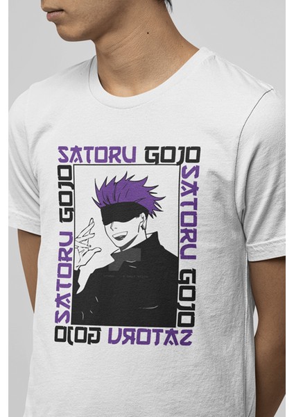 Satoru Gojo Beyaz Tişört
