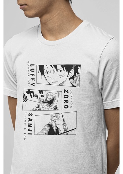 One Piece Lzs Beyaz Tişört