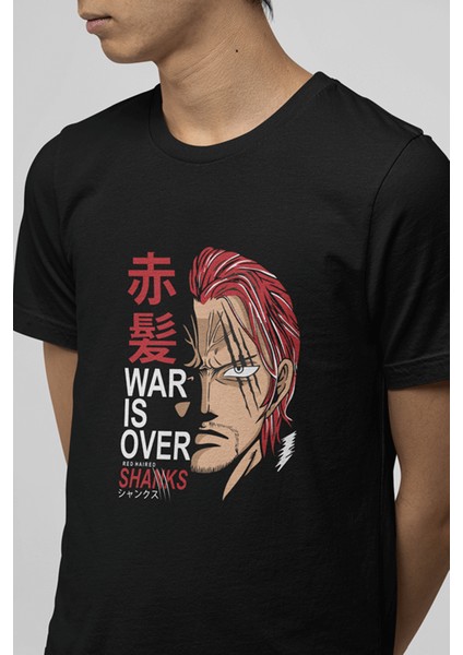 One Piece Shanks Siyah Tişört