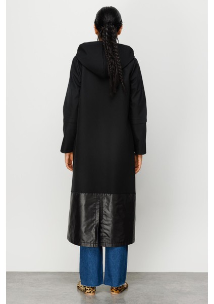 MRV Comfort Kumaş Astarı Polar Kaplı Spor Manto Kaban-Siyah fırsatları