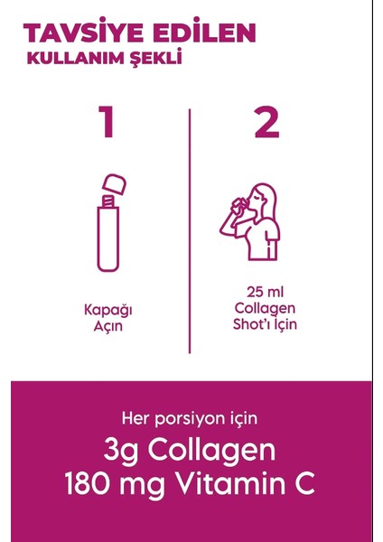 Vitanil's Nutrition Hidrolize Collagen Shot 15 Li Kutu Exotic Mix - Karışık Aromalı Tip