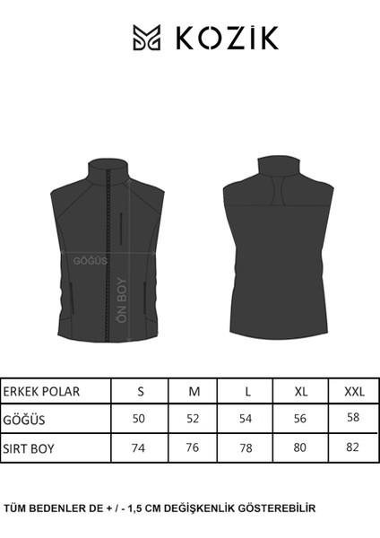 Siyah Erkek Yelek Polar Standart-Fit 3 Cepli Yelek modelleri