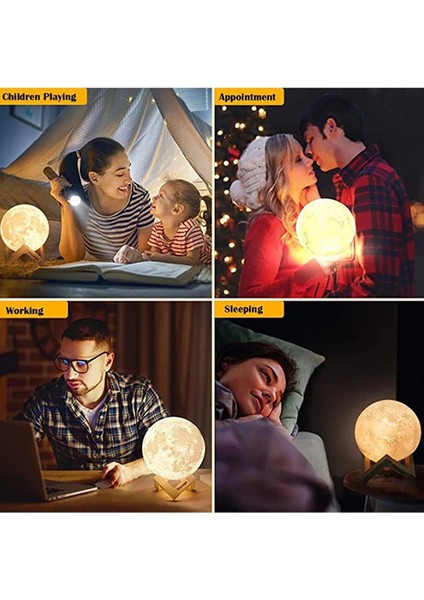 Ultrasonik 3d 3 Renkli Renkli Ay Işığı Gece Lambası Ve Hava Oda Nemlendirici Buhar Makinesi Cihazı fiyatları