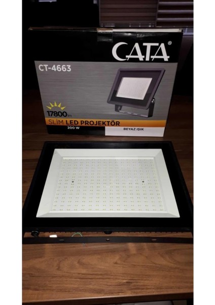 200W Slim LED Projektör(Beyaz)