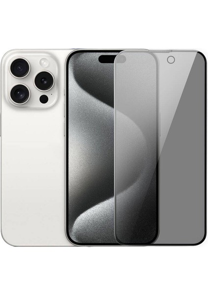 iPhone 15 Pro Max Uyumlu Anti Peep Ahize Korumalı Gizleyen Privacy Hd Hayalet Ekran Koruyucu